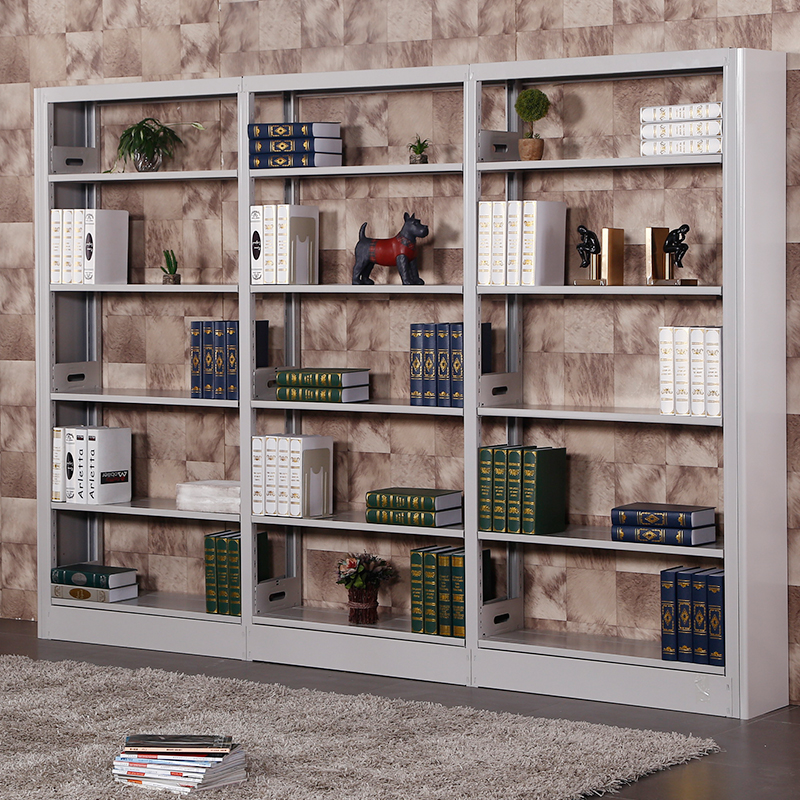 打折促制学校图书馆书架钢制单面书架阅览室书架期刊室展示架子