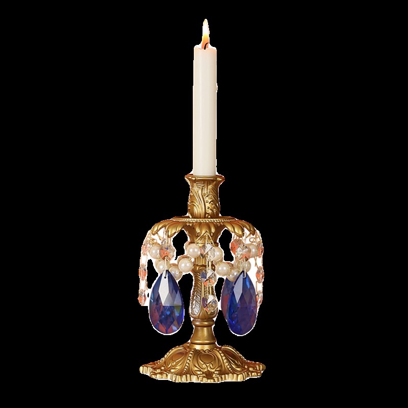 法式复古蜡烛台摆件 欧式餐桌金属浪漫婚庆宴会拍摄道具烛光晚餐