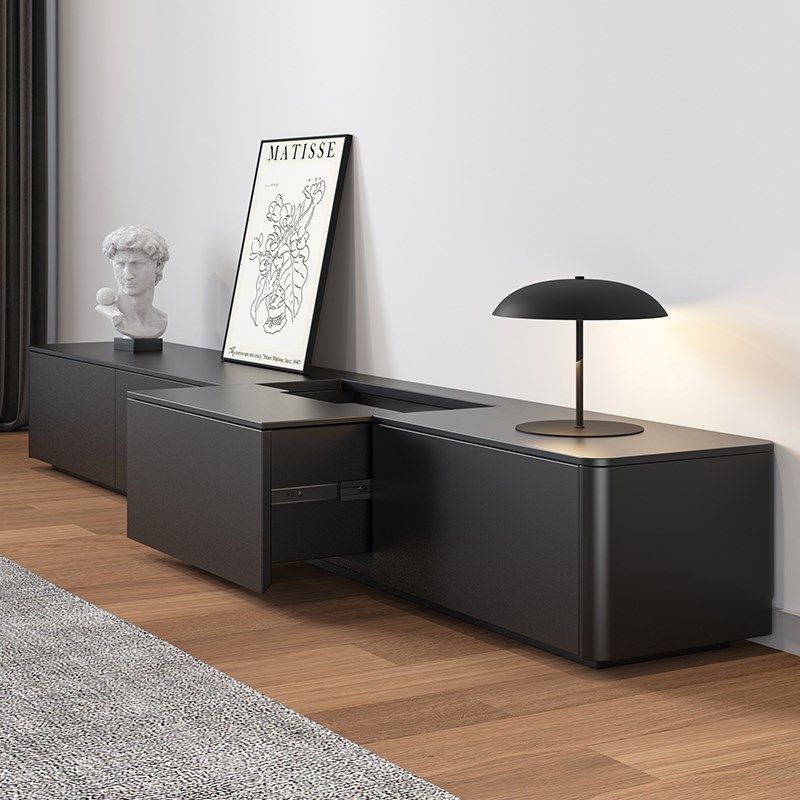 实木电视柜客厅新款客厅小户型家用落地黑色烤漆电视柜,住宅家具,电视柜,淘宝优惠券,粉丝福利购,淘宝优惠卷