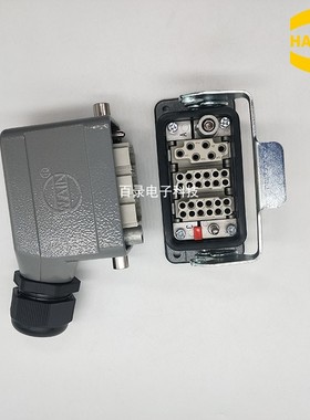 HARTING重载连接器6芯8针12路14P/20PIN电力信号组合式航空插头