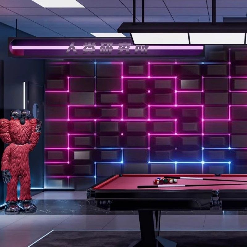 8D立体科技感墙纸赛博朋克壁布风装修背景墙健身房桌球室电竞墙布,家装主材,定制壁画,淘宝优惠券,粉丝福利购,淘宝优惠卷