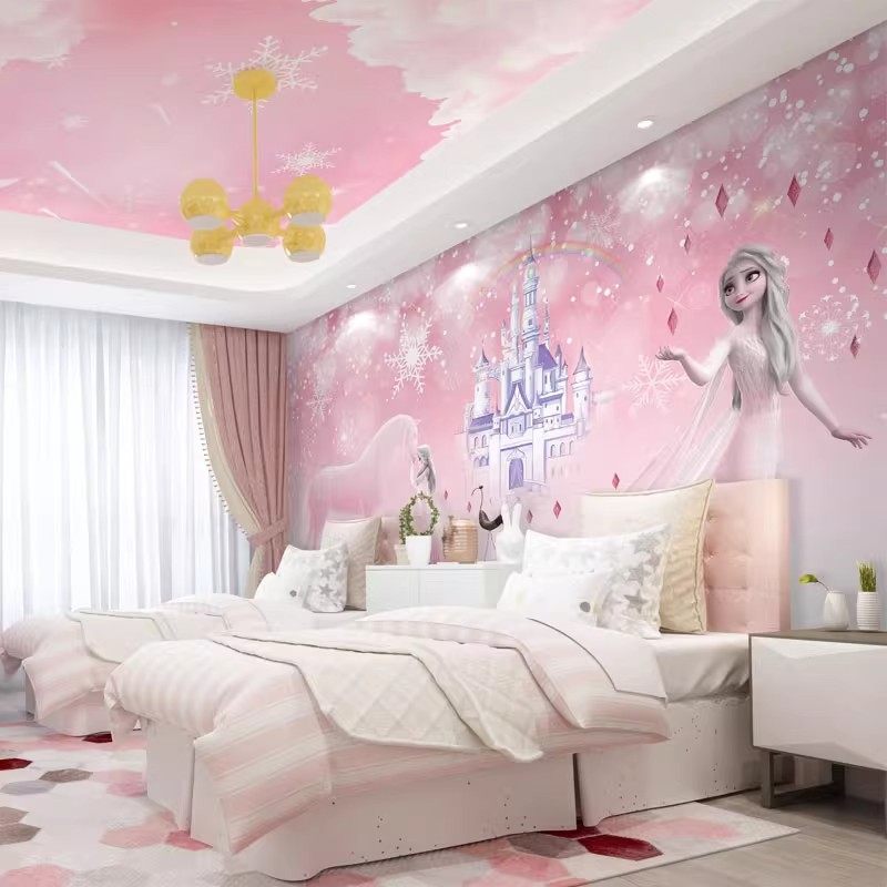 冰雪奇缘儿童房集成护墙板爱莎公主房梦幻卡通女孩卧室粉色碳晶板,基础建材,集成板,淘宝优惠券,粉丝福利购,淘宝优惠卷
