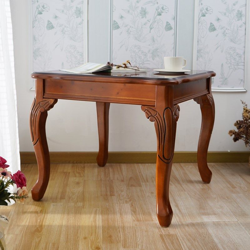 欧式正方形小方桌子沙发边几角几小茶几客厅实木雕花边桌方几茶桌