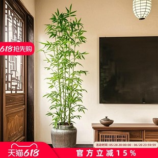 仿真竹子客厅装饰室内外隔断屏风仿生玄关客厅酒店景观假绿植