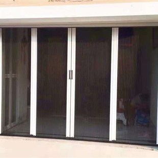 南京定制铝合金无轨纱门金刚网纱窗拆洗别墅纱门金刚网折叠纱门