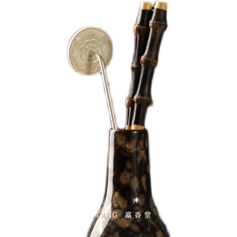 嘉香堂 香箸灰押2件 铜香道用具隔火熏香 仿古炉瓶三事香灰压粉