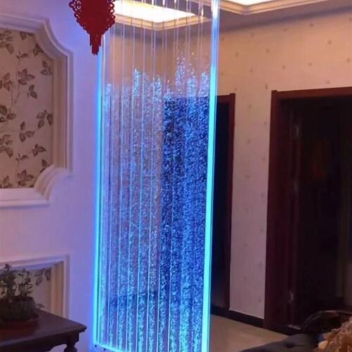 水幕屏风墙变光流水墙气泡大型玄关鱼缸客厅水族箱