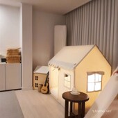 室内儿童帐篷宝宝 游戏屋女孩男孩公城堡素色帆布屋