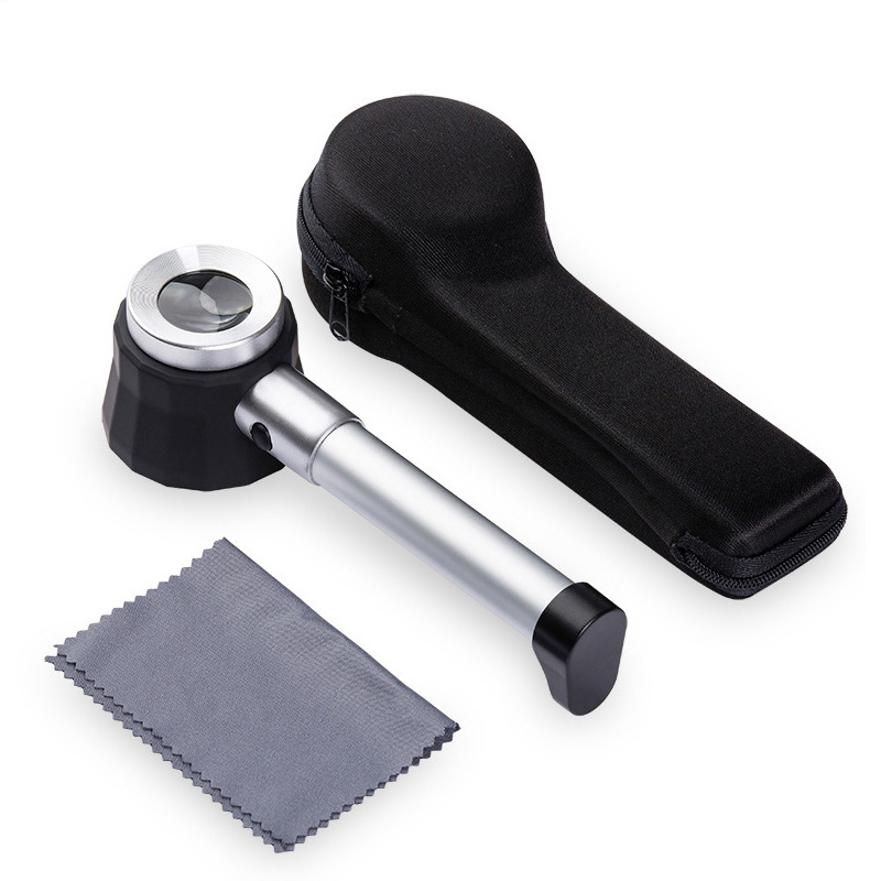 5倍放大镜1000烟酒珠宝鉴定0高清手持用钱币0带灯刻度印刷