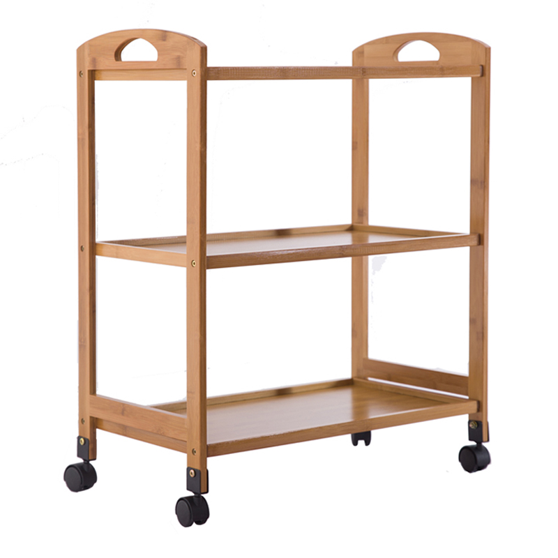 高档美容美发手推车美容院专用小推车工具车餐车带刹车实木