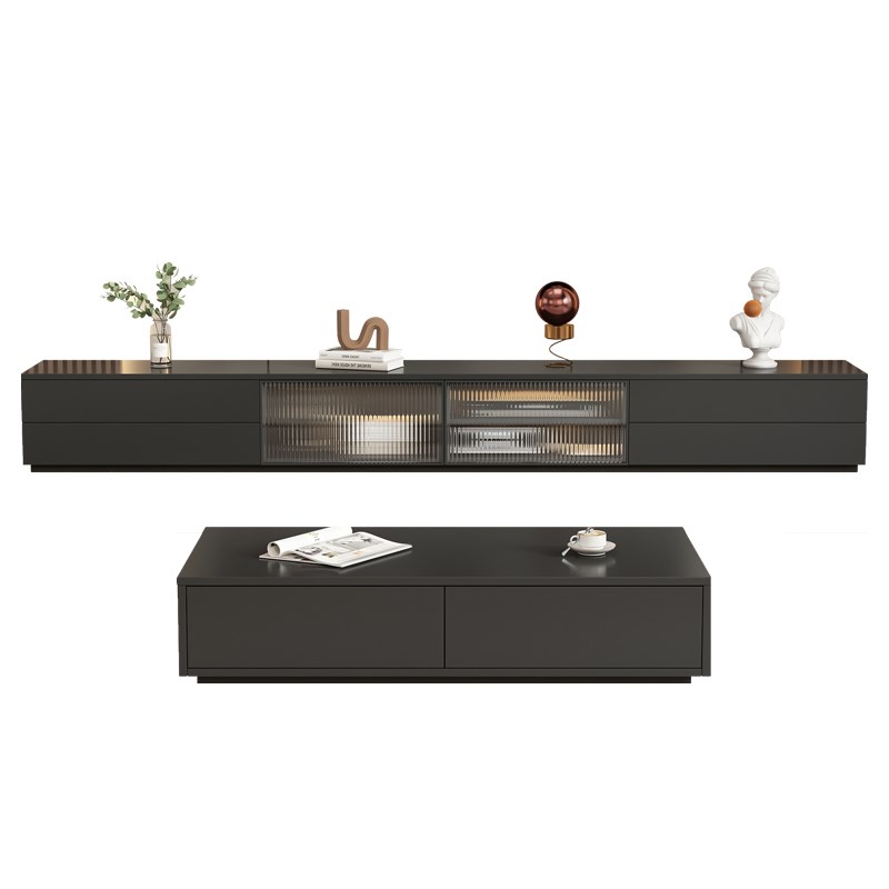 22新款实木客厅电视柜茶几落地卧室小户型家用一体靠墙