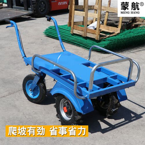 电动鸡公车农用三轮手推车三轮搬运车新款果园爬坡运输小推车