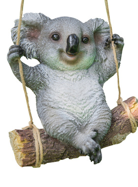 园庭院景观园林仿真考拉树脂动物雕塑田园摆设工艺品装饰品