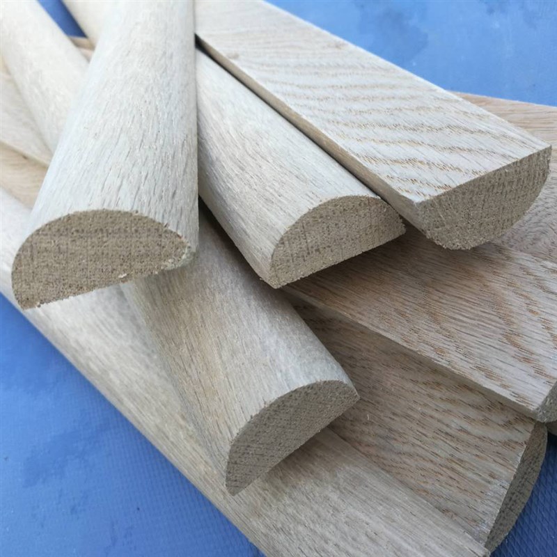 白橡实木板材圆棍半圆柱线条加工毕业设计DIY木棒造型木线条