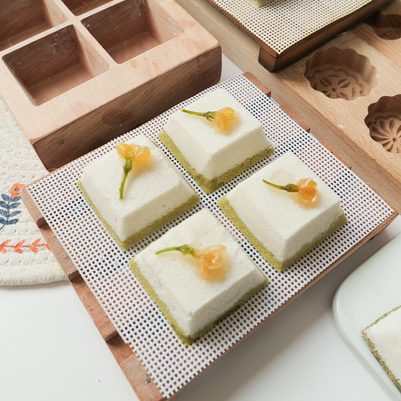 桂花糕模具木质模做传统米糕中式松糕点手工家用实木米糕月饼模具