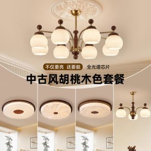 中古風復古客廳吊燈2025新款 大廳主燈具全屋套餐組合 餐廳燈法式