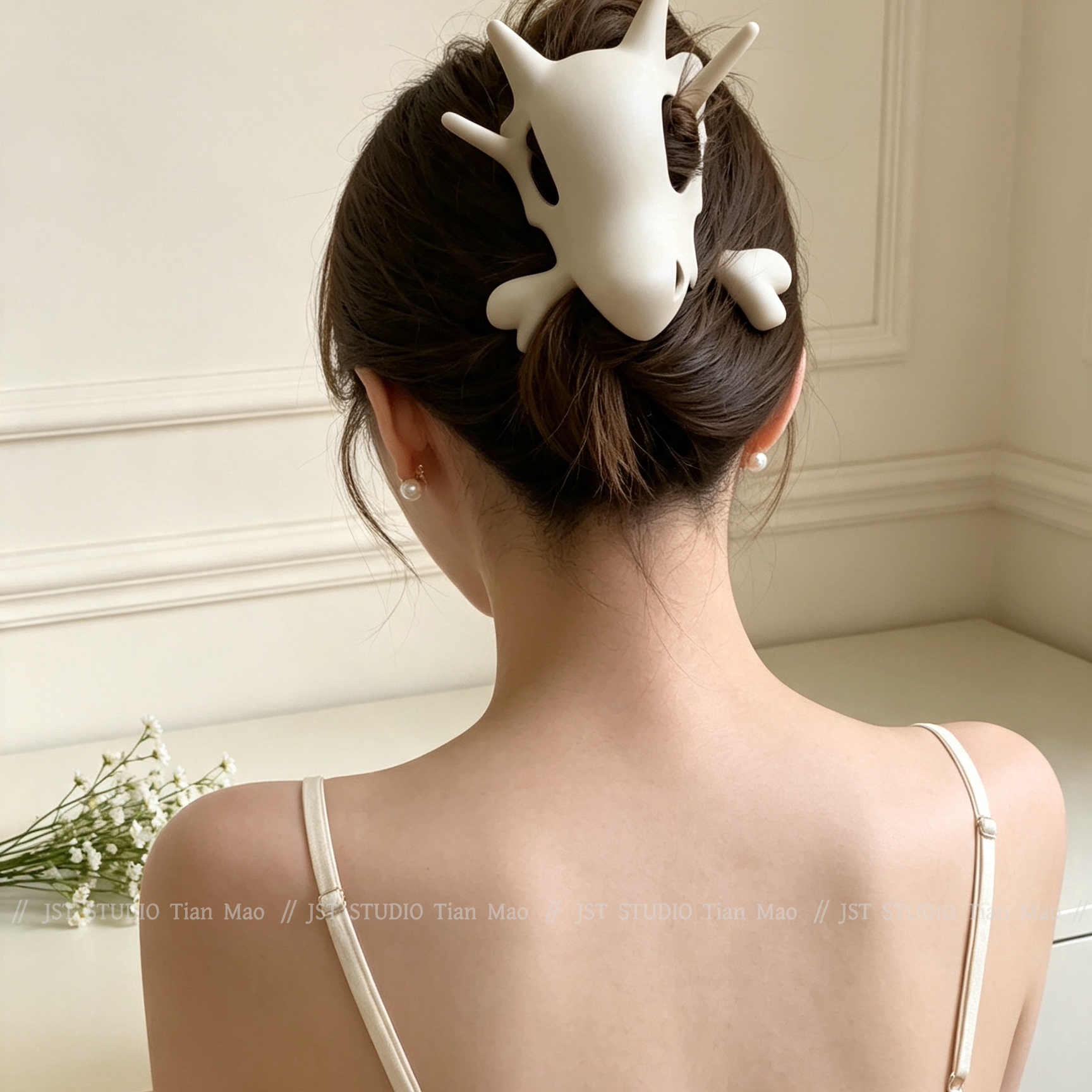 3D打印二次元兽头骨发簪图片