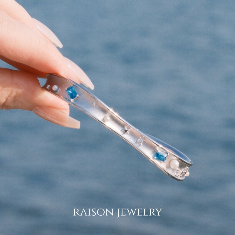 Raison梦海银辉海星珍珠海浪手镯原创时尚海边度假风气质优雅百搭