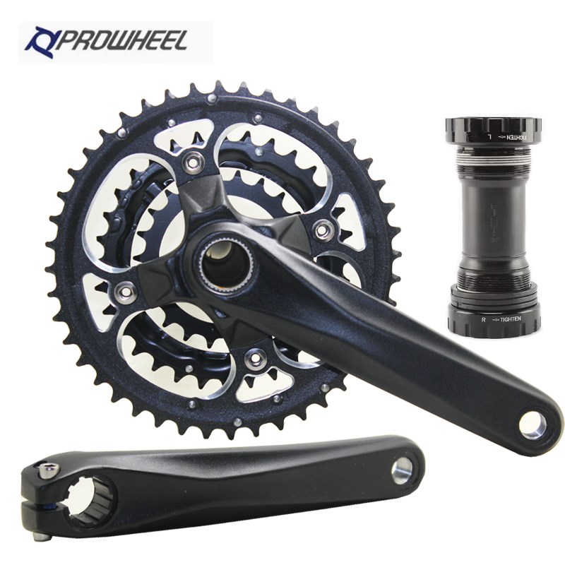 浩盟PROWHEEL山地自行车中空一体牙盘9速10速27速30速40T 44T齿盘