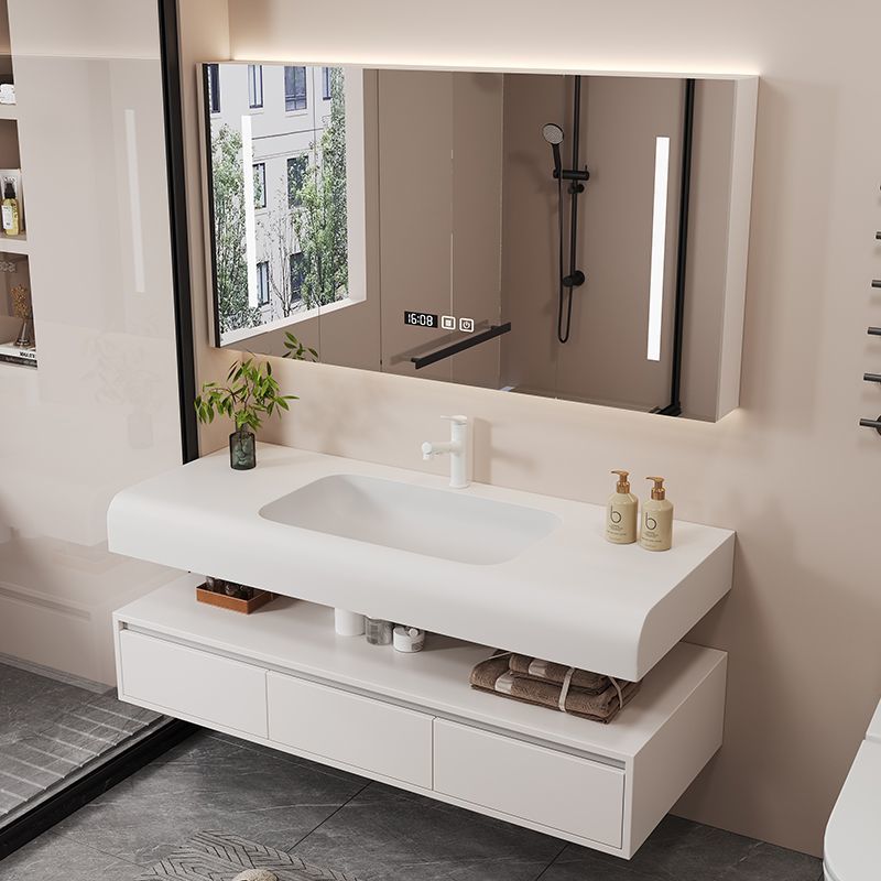 可丽耐一体盆现代浴室柜组合新款2023化妆室简约智能洗漱台洗脸盆