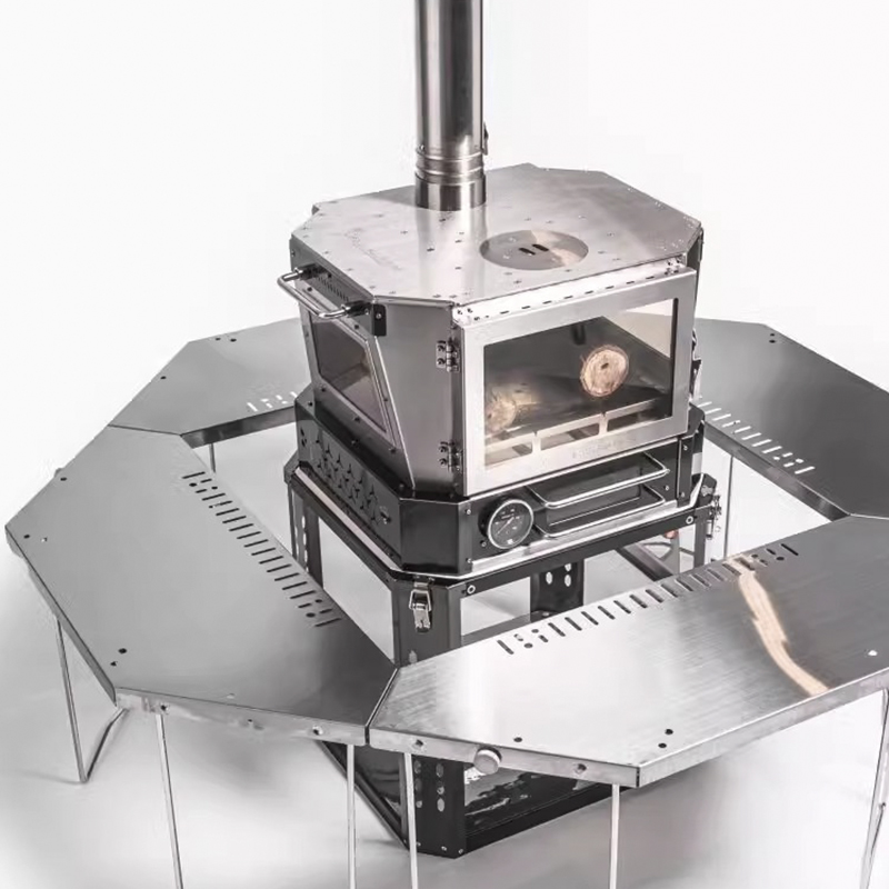 黑固星宴户外柴火炉露营煮茶炉家用颗粒取暖炉子营地篝火烧烤围炉