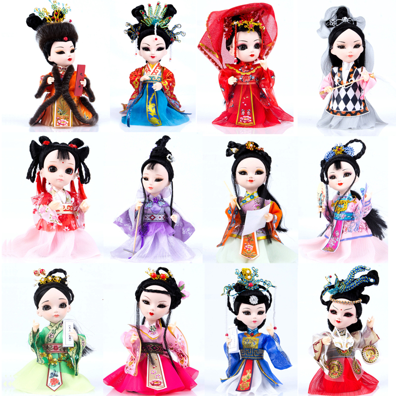 北京绢人娃娃摆件  红楼梦金陵十二钗 中国特色礼品送老外