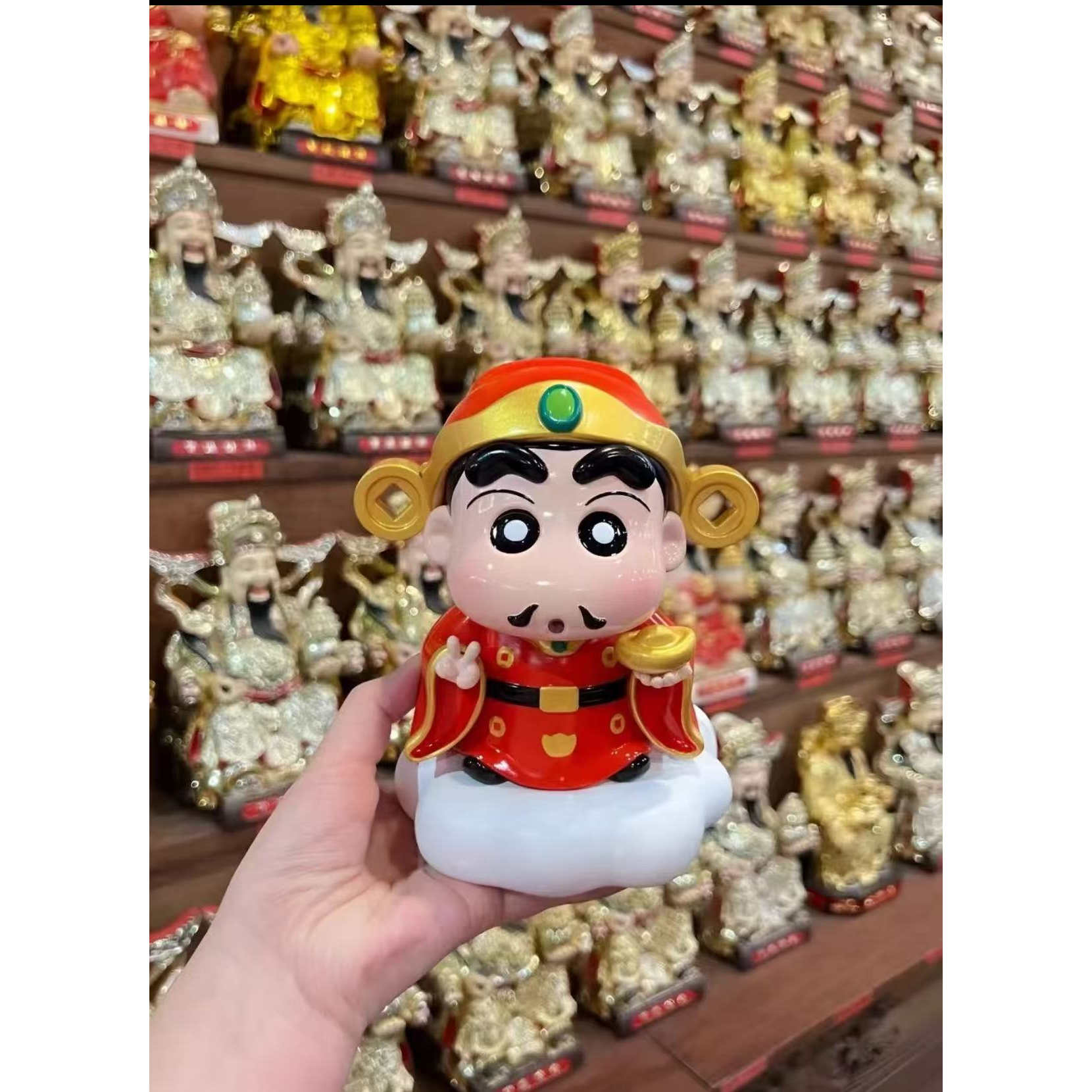 财神摆件蜡笔小新新之助招财装饰桌面办公室工位财神爷女礼物