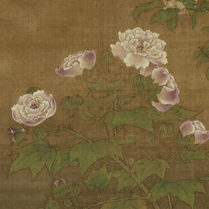明吕纪季鸟图秋仿古画名画真迹复制品挂轴古代卷轴鸟画