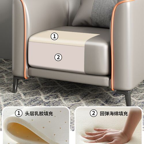 现代单沙发样品屋展示中心洽谈沙发椅酒店院会所接待休息小沙发