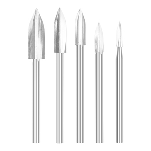 电动木工雕刻刀木雕三刃尖刀根雕打胚去皮打磨铣刀电磨牙机雕刻刀