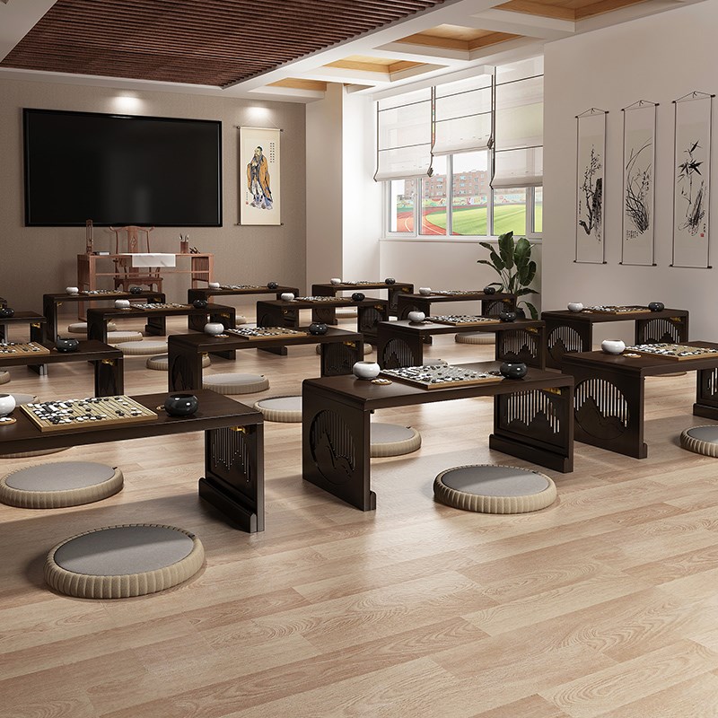 象棋桌可折叠棋盘桌辅导班培训桌子围棋书法坐地矮桌飘窗桌免安装