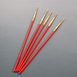 工业点油漆小号尼龙勾线毛笔儿童绘画颜料描线小毛笔普通画图笔
