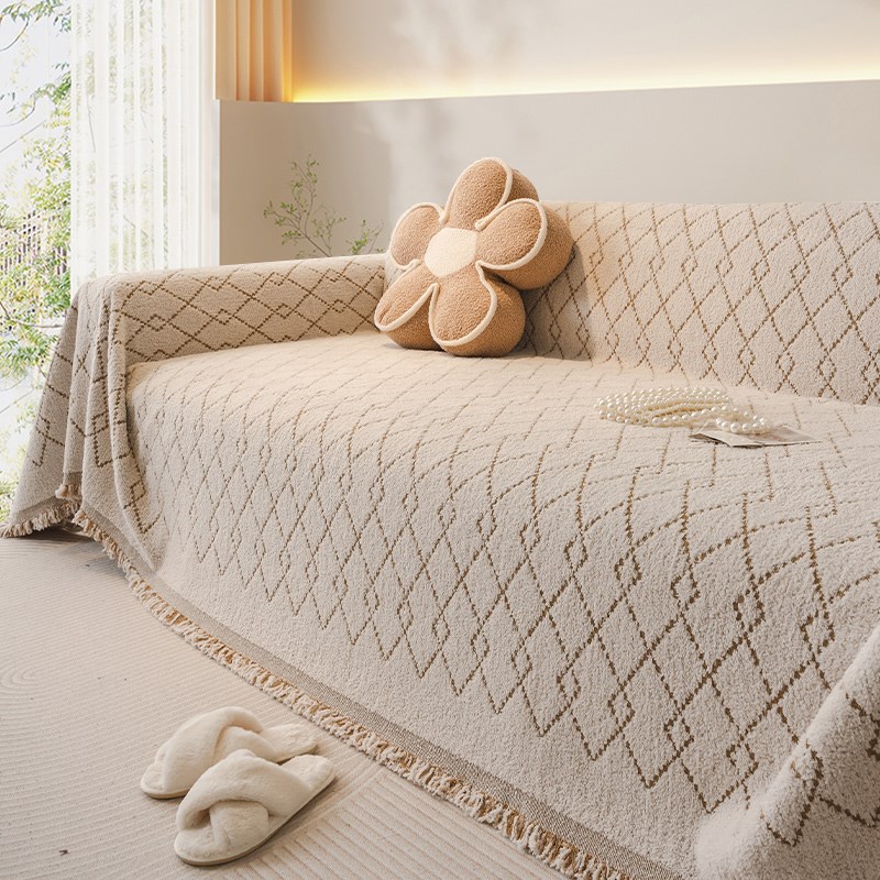 唯蒂妮】in 奶油风防滑沙发毯高级感沙发盖布全包罩巾坐垫