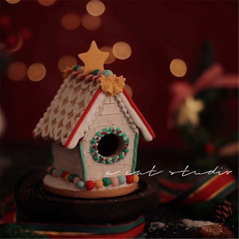 acat老师出品2022圣诞节圣诞屋糖霜饼干模具组装房屋家用烘焙切模