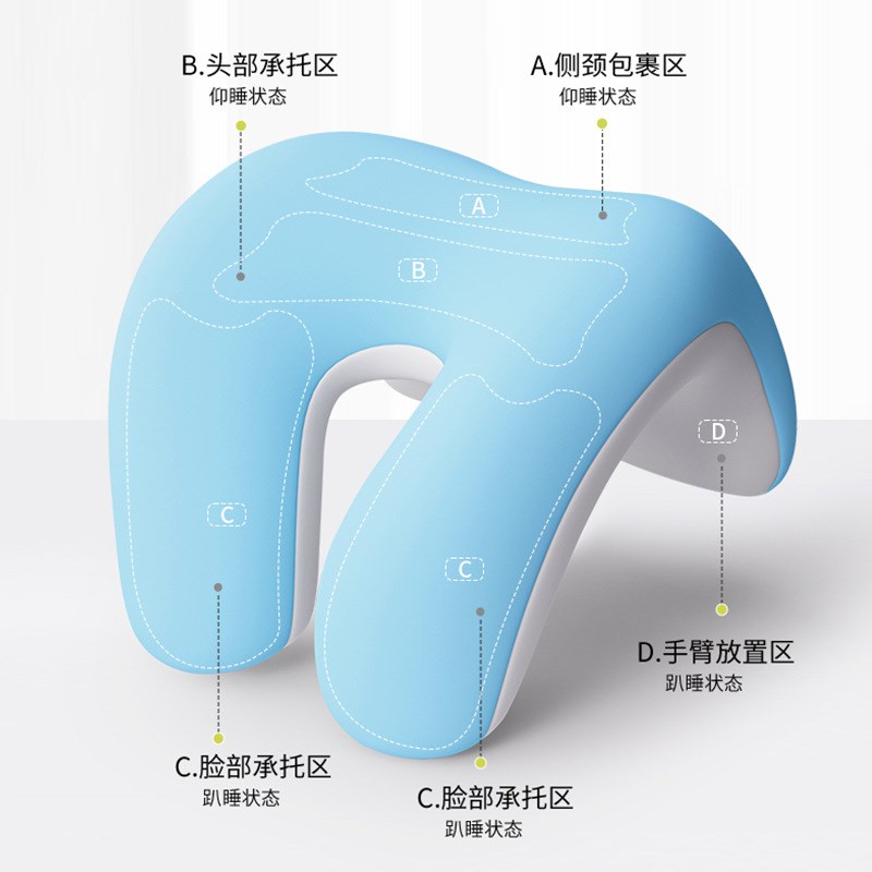 办公室座椅头枕仰睡枕学生午睡枕工位趴睡午休靠枕侧睡不压手抱枕