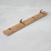 玲杰墙壁挂钩挂衣钩橡木放漆壁挂挂衣架门后客厅挂勾