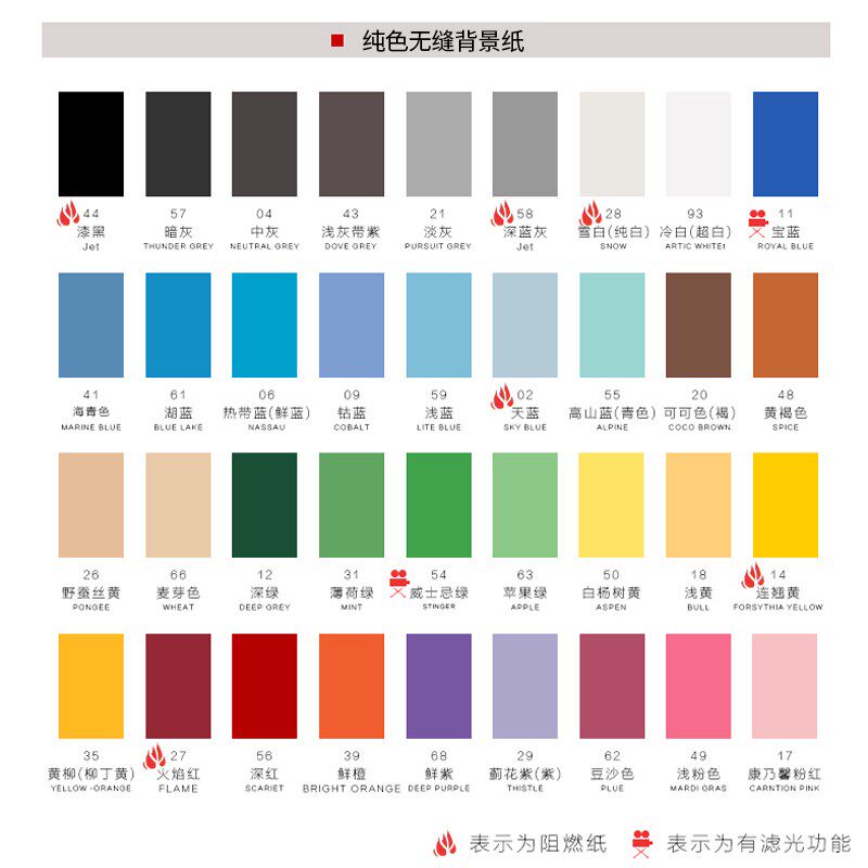 仙丽背景纸摄影纯色背景布拍照单色背景纸棚影楼婚纱拍摄.*M人像