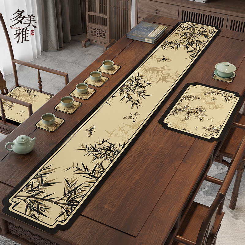 新皮革桌旗茶台布艺长条茶旗电视柜防水免洗桌布石榴夫人,居家布艺,桌旗,淘宝优惠券,粉丝福利购,淘宝优惠卷