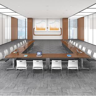 诗折叠办培PXZ-03训桌椅组合移动公议桌长条桌教育机构拼接会桌课