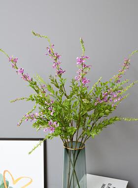 仿真洋草欧zj48651轻奢配花叶子家居装饰客苏厅餐桌摆插花设手捧