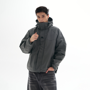 UNWAKE2025新款男款冲锋衣户外连帽鸭绒羽绒服有质感冬季厚外套