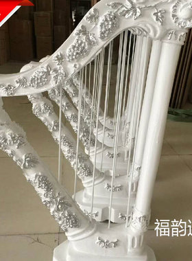 新款欧式婚庆道具玻璃钢罗马路引竖琴婚庆用品布置装饰迎宾区摆件