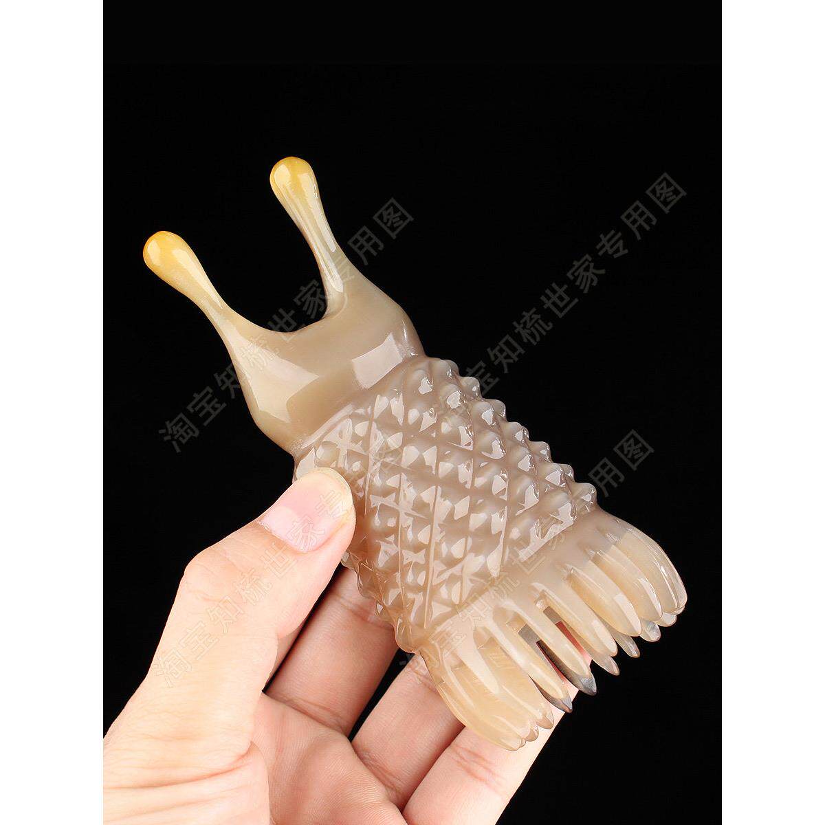 知梳世家正品牦牛角头部按摩梳头皮经络穴位刮梳防白水牛角静电梳