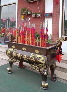 寺庙大型香炉铸铁室外烧香长方宗祠堂供奉纯铜景区天地插香炉鼎