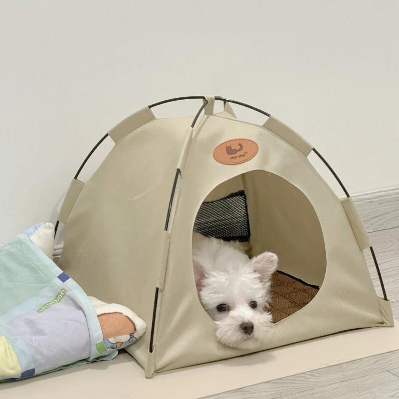宠物帐篷猫窝夏季帐篷小型犬柯基法斗马尔济斯夏季防蚊透气狗窝垫