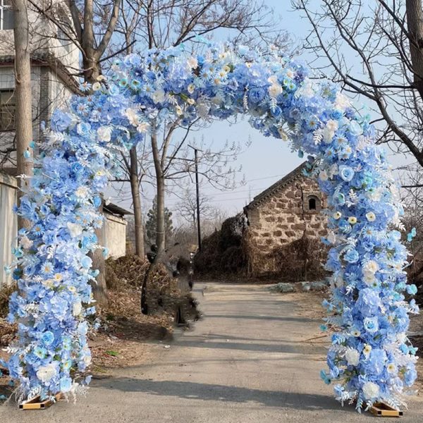 新款全花绢花双杆拱门开业婚礼庆典花门婚庆满花拱门婚庆幸福门