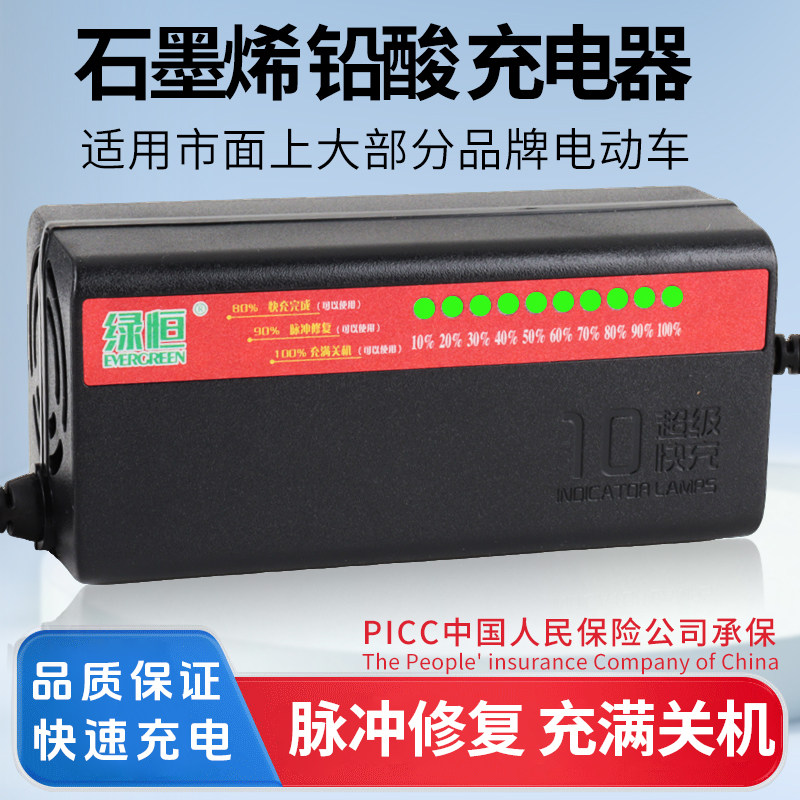 石墨烯智能快充电动车充电器图片