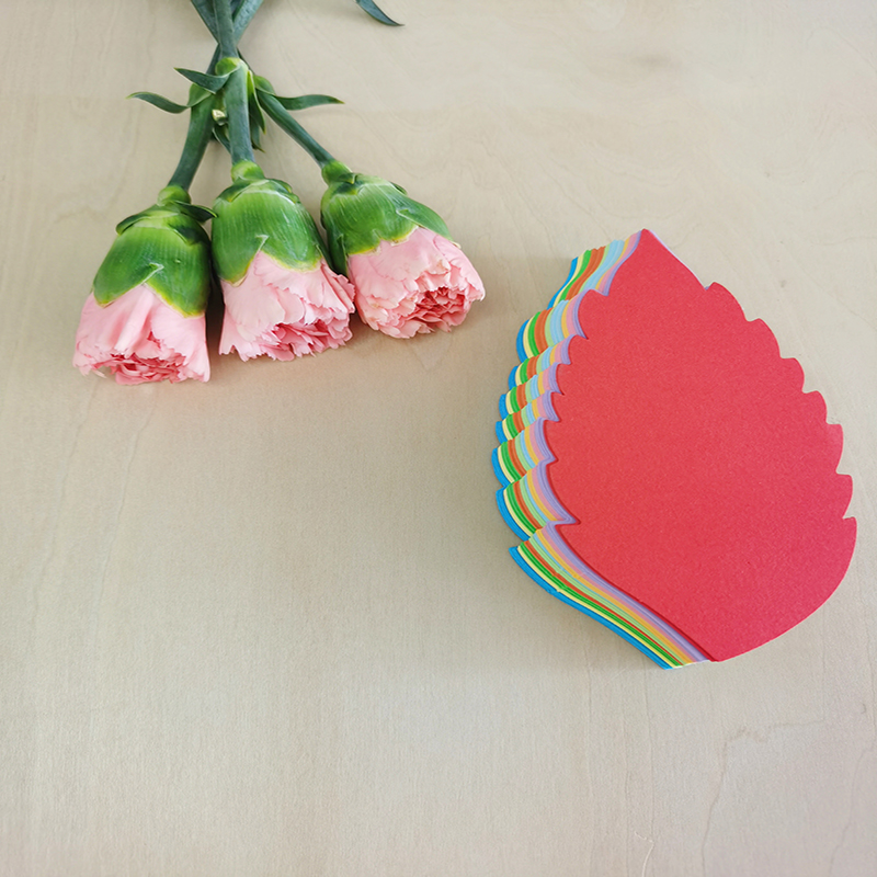 锯齿状叶子形彩色卡纸 空白手写卡片树叶卡纸 英语单词 手工纸 儿童幼儿园装饰背景墙12/14/17/20/25cm彩卡纸