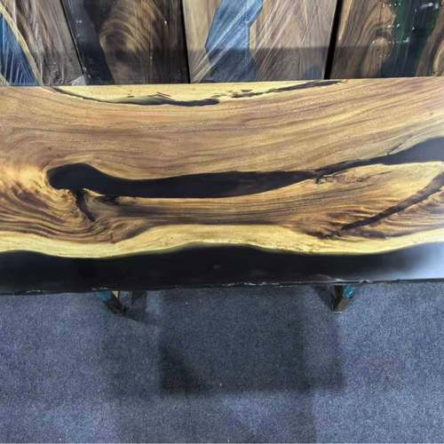 环氧树脂河流桌实木大板桌家用现代简约原木茶桌餐桌茶台书桌面