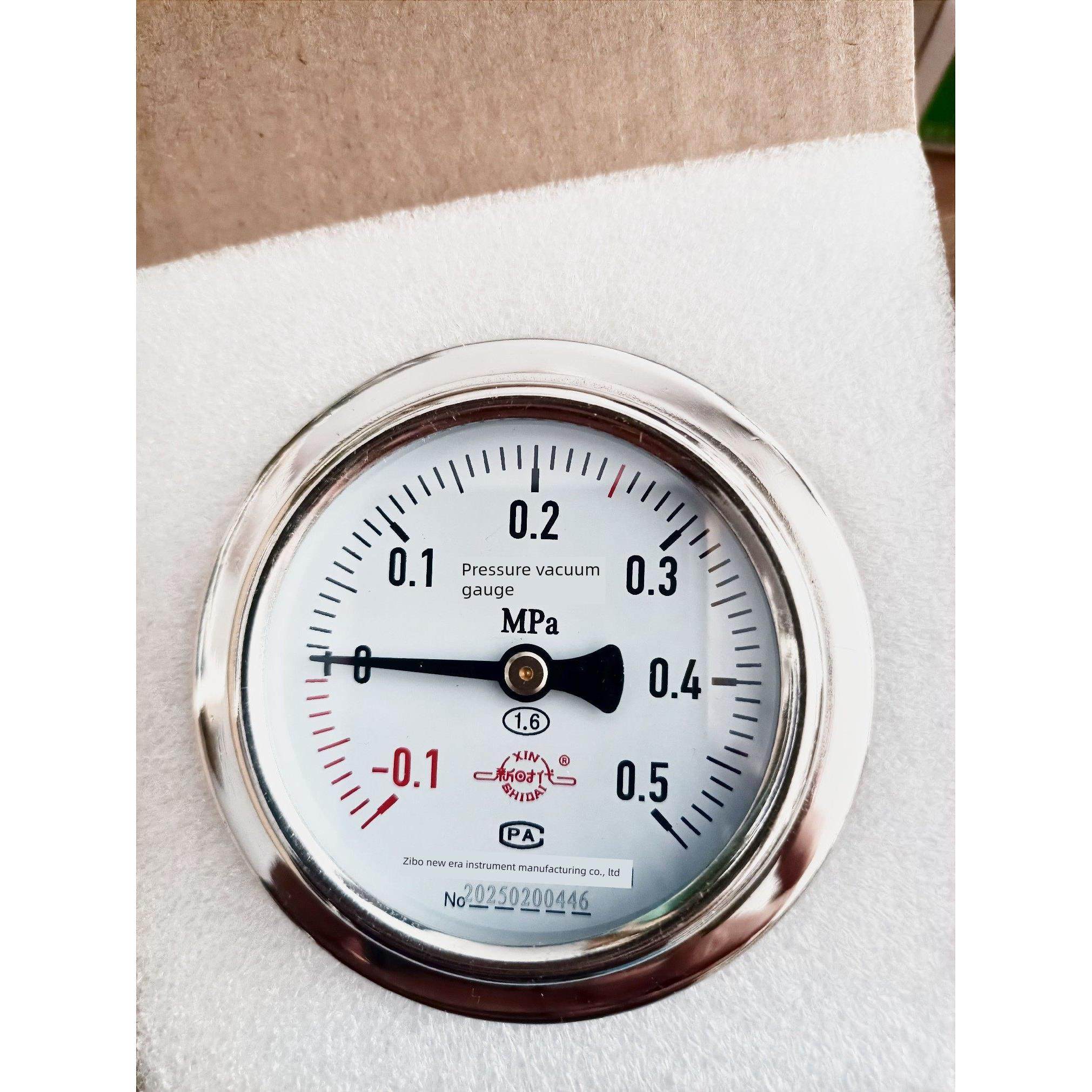 顺丰适用新华台式立式灭菌器Y60压力表0~0.4 -0.1~0.5MPA真空表